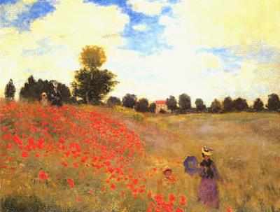 Claude Monet Poppies at Argenteuil Spain oil painting art